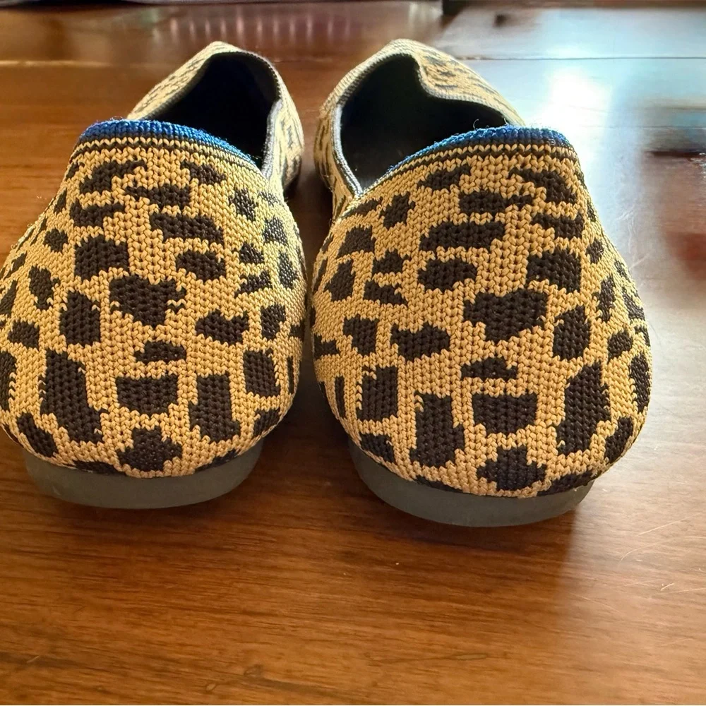 Rothys Womens The Point Leopard Cheetah Retired Animal Print Flat Shoes Sz 10.5 - Picture 7 of 9